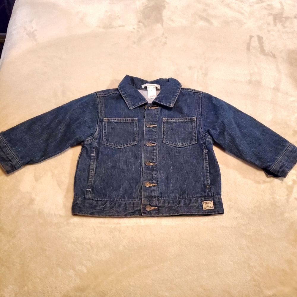 Janie and Jack lined denim trucker style jacket
